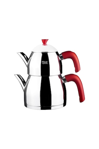 Hisar Optima Çaydanlık Takımı Çelik - Kırmızı