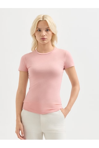 Karaca Kadın Regular Fıt Tişört-pembe 12.25s.06.002 Pembe