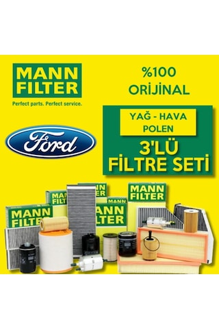 Ford Focus 1.6 Tdcı Mann-Filter Filtre Bakım Seti 2007-2010 495301665