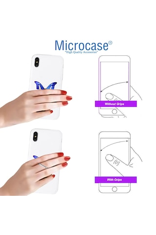 Microcase Telefonlar İçin Standlı Desenli Parmak Ve El Tutucu - Al4170 Şeffaf