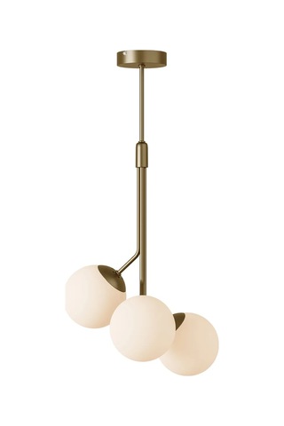 Luno 3 White Antique Eskitme Gövdeli Beyaz Camlı 3 Lü Sarkıt Av 1 Adet