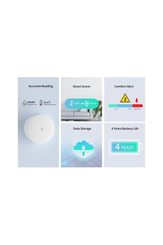 Snzb-02p Zigbee Sıcaklık Ve Nem Sensörü Snzb-02p