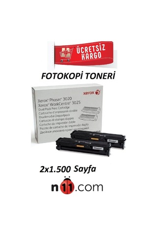 Xerox Phaser 106R03048 Toner Ikili Paket 2 X 1.500 Sayfa