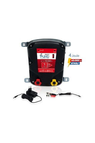 Puhu Güneş Enerjili Elektrikli Çit Cihazı 4 Joule 40w Panel + 12v/24ah Jel Akü