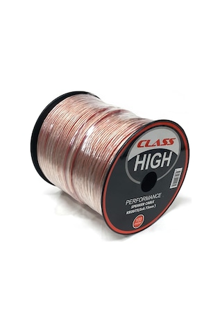 Class 2X0-75 Mm Hoparlör Kablosu 100Metre Şeffaf
