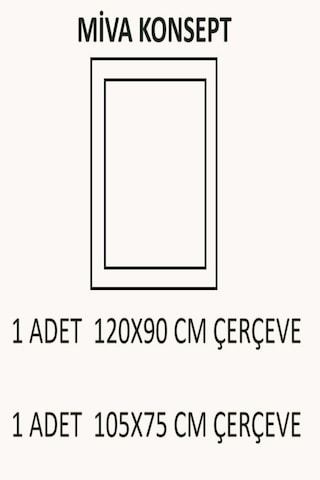 Dekoratif Boyanabilir Poliüretan Duvar Çıtası- 2 Li Hazır Çerçeve Seti Set 389