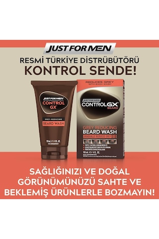 Just For Men Control Gx Gri Azaltıcı Sakal Ve Bıyık Yıkama Şampuanı 118 ML