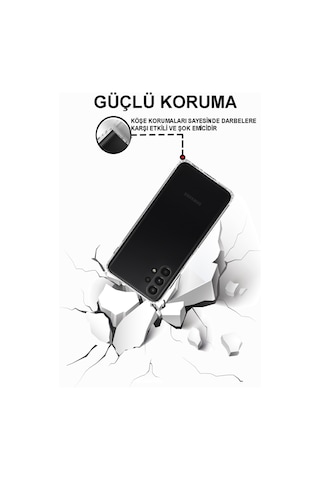 Samsung Galaxy Uyumlu A13 4G Tıpalı Kamera Korumalı Şeffaf Premier Kılıf