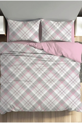 Cotton Box Fixbox Ranforce Tek Kişilik Lastikli Çarşafı Nevresim Takımı Linea Pudra Çok Renkli