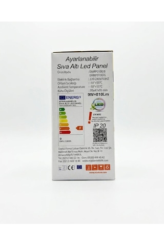 Nisa Luce 9w Ayarlanabilir Led Panel Beyaz Beyaz - Beyaz Işık