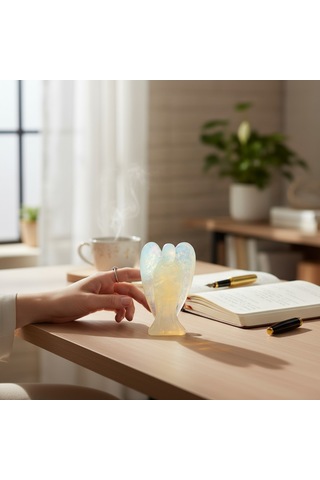 Doğaltaş Melek Epoksi Reçine Opal Melek
