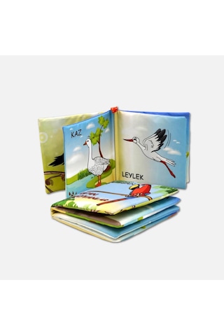 Tox Uçan Hayvanlar Kumaş Sessiz Kitap T053 - Bez Kitap , Eğitici Oyuncak , Yumuşak Ve Hışırtılı