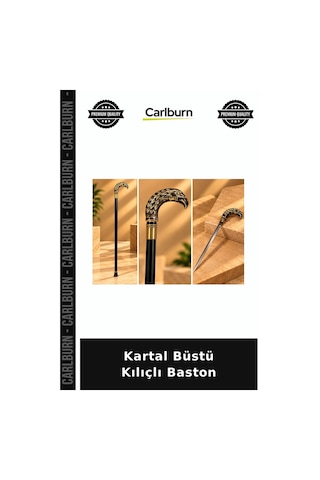 Özel Seri Kartal Büstü Kılıçlı Baston Öğe Hatıra