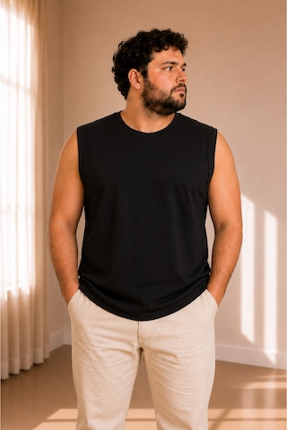 Sngl Tekstil Erkek Oversize Sıfır Kollu T-shirt S-m-l-xl-2xl Siyah