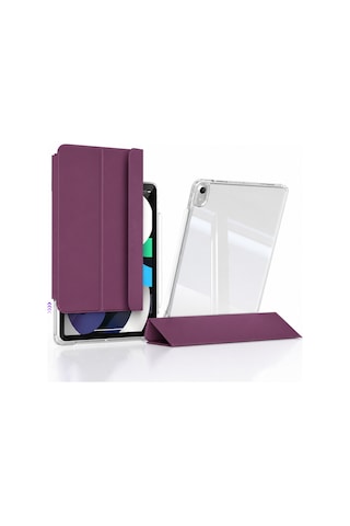 Apple iPad Uyumlu Air 13inç M4/m3/m2 Kılıf Kalem Bölmeli Akrilik Şeffaf Ayrılabilir Case 2026-2024