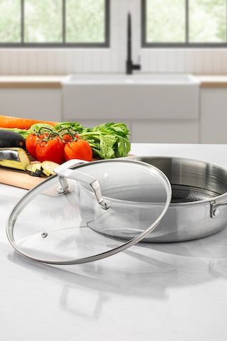 Emsan Pro Tri Ply Karnıyarık Tencere Çelik 28 Cm Gümüş