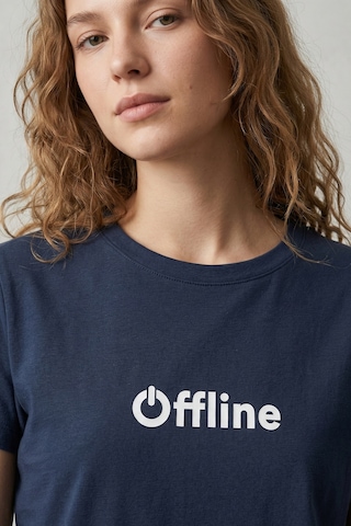 Elemge %100 Pamuk Süprem Pijama Üstü T-shirt Compact Penye Kadın Regular Fit Lacivert Kısa Kol Offline Bask