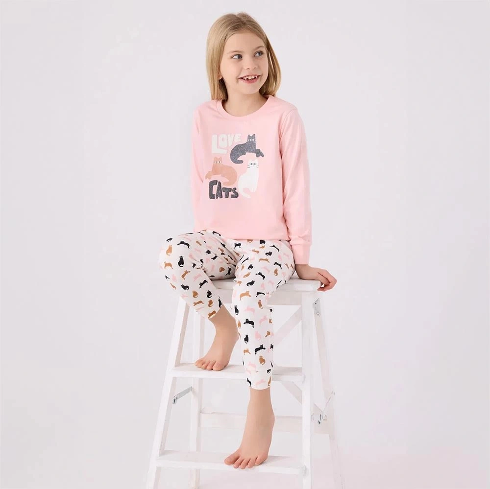 Arnetta Ar3057c Kız Çocuk Kışlık Pijama Takımı AÇIK PEMBE