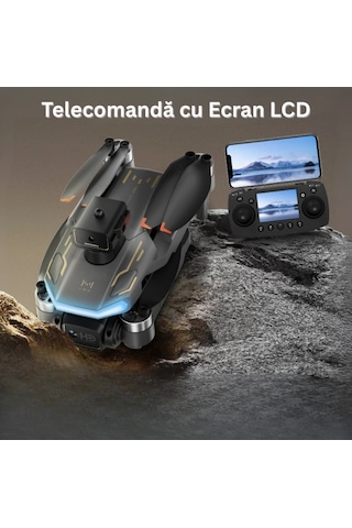 M104 Kameralı Drone Ekranlı Kumanda Optik Akış Hd Çekim 360 Roll Led Işıklı Yedek Pilli
