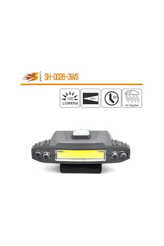 Police PS-1930 USB Şarjlı COB Led Şapka Feneri Mavi - Siyah