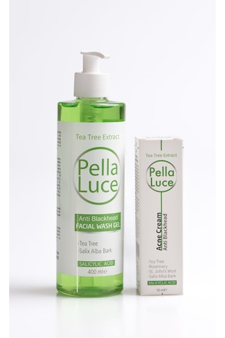 Pella Luce Yüz Temizleme Jeli Ve Akne Kremi Set 400 ML + 50 ML