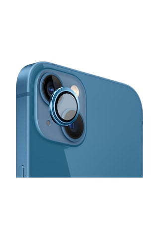 Safeus Safir Temperli Kamera Lens Koruyucu Apple Uyumlu iPhone 13 Ve Mini İle Mavi