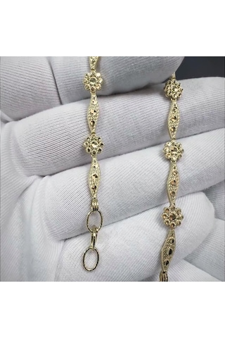 Özçam Gold 14 Ayar Buket Altın Bileklik Sarı