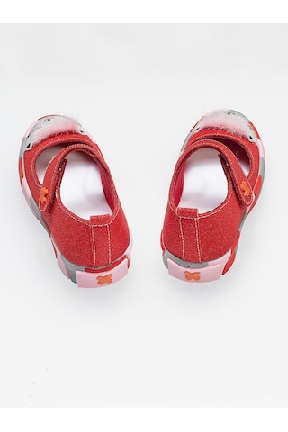 Kırmızı Simli Kedi Kız Sneaker Babet-kırmızı Kırmızı