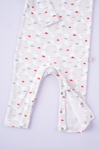 Boumini Bebek Uzun Kollu Çıtçıtlı Tulum Arabalar-gri Gri