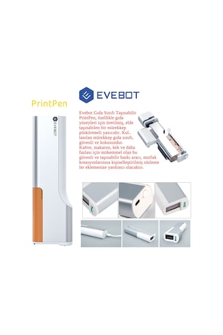 Printpen Pasta Kahve Kağıt Her Yüzeyde Logo Metinler Yazıcı Kalem