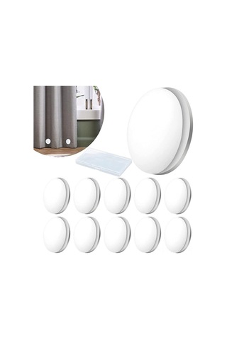 Moveevo 10 Adet Manyetik Perde Ağırlığı - Banyo Perdesi, Masa Örtüsü Ağırlayıcı - Beyaz Plastik Manyetik Kancalar Beyaz