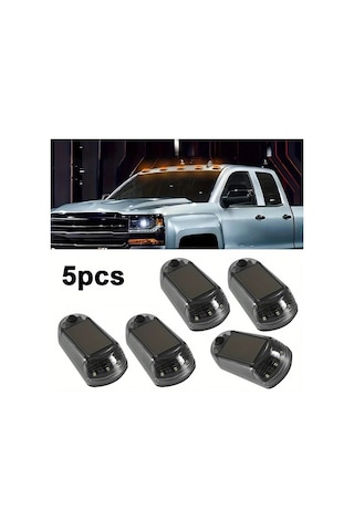 Fochsia Black 5 Led Güneş Enerjili Çatı Fare Işığı - Otomobil Kamyon Ve Parti Aydınlatma