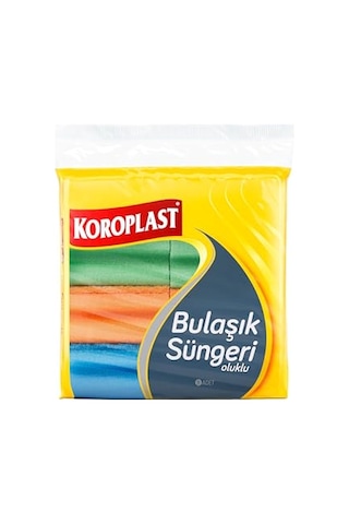 Koroplast Çift Taraflı Oluklu Bulaşık Süngeri 8'li, Çizik & İz Bırakmaz, Yağ Ve Leke Çıkarıcı Mutfak Temizlik Süngeri, Tava, Tencere, Tabak, Bardak, Çatal, Bıçak, Ocak, Tezgah, Cam & Seramik Yüzeyler Açık Indigo
