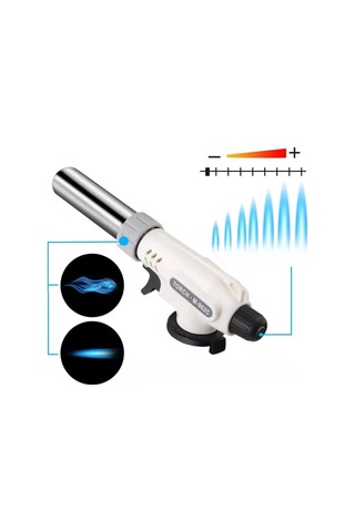 1300 C Çok Amaçlı Gaz Torch Çakmak - Mutfak, Mangal, Lehimleme Pürmüz Alev Tabancası 5365 Çok Renkli