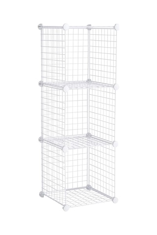 3 Bölmeli Beyaz Renk Metal Ofis Mutfak Kapı Önü Ayakkabılık Dolap