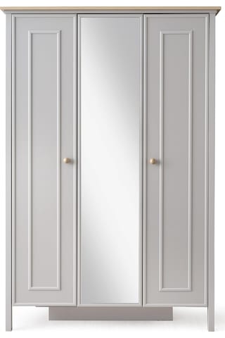 Yakamoz Sis Gri 3 Kapaklı Elbise Dolabı Gardırop 173x56x201cm