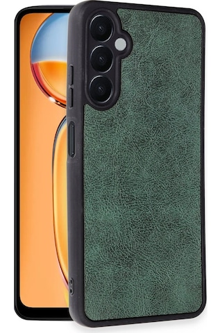 Cosmotex Newface Samsung Galaxy Uyumlu A05s Kılıf Aras Deri Kapak - Koyu Yeşil