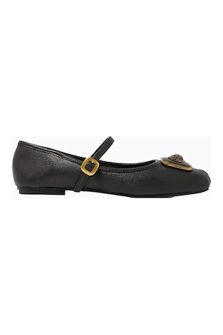 Kurt Geiger Pimlico Deri Lüks Stil Kadın Babet Siyah