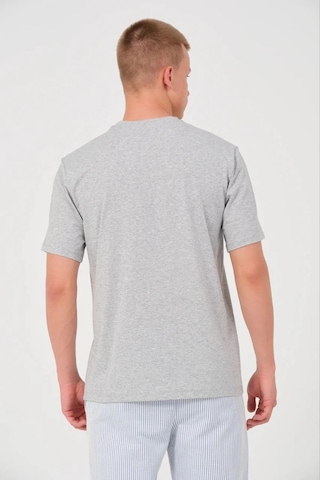 Barlashive Erkek Düz T-shirt Kısa Kol Bisiklet Yaka Regular Fit Rahat Kalıp Günlük Tişört - Gri Çok Renkli