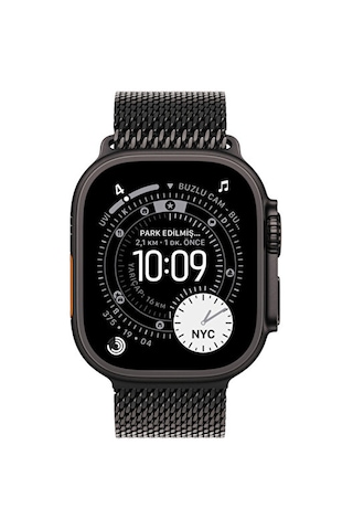 Apple Watch Ultra 3 GPS + Cellular 49 MM Siyah Titanyum Kasa Akıllı Saat (Distribütör Garantili)