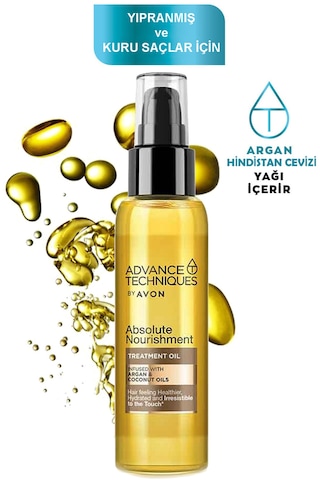 Avon Argan Yağı İçeren Besleyici Saç Serumu 30 ML + Argan ve Hindistan Cevizi Yağı İçeren Saç Bakım Yağı 100 ML