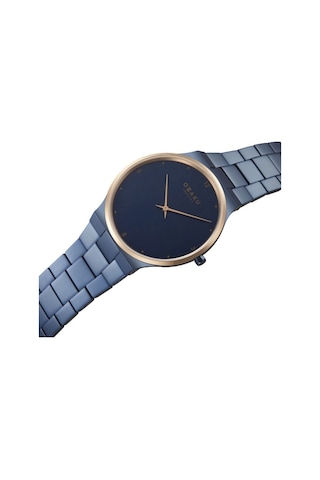 Obaku Denmark V305gxslsl Quartz Çelik Lacivert Safir Cam 42 Mm Erkek Kol Saati Altın