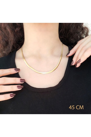 Çelik İtalyan Zincir Altın Kaplama 3 Mm Zn-135 Altın