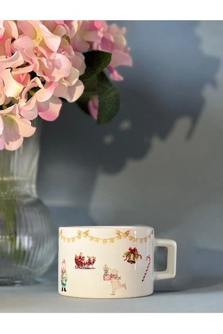 Yılbaşı Christmas Temalı Kupa Bardak MAvi