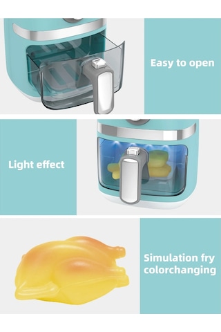 Canda Oyuncak Sesli Işıklı Fritöz Mutfak Air Fryer Oyuncak