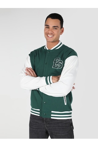 Colins Regular Fit Baskılı Yeşil Erkek Ceket Cl1061896 Q1.v1 Grn 001