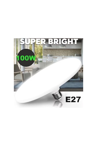 220v E27 Süper Parlak Led Ampul 100w Led Işık Kapalı Soğuk Beyaz Beyaz