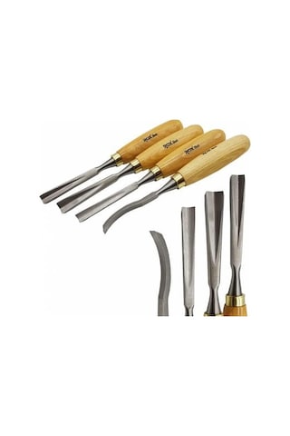 Rox Wood Ahşap Oyma Iskarpela Seti 4 Parça Ahşap Kutulu