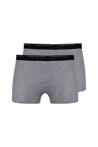 Maraton 2'li Erkek Gri Melanj Boxer Gri Melanj