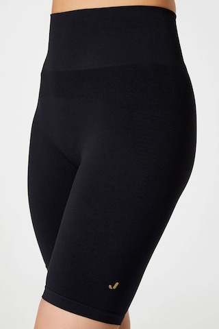 Jerf Vella Yüksek Bel Konfor Biker Tayt Siyah